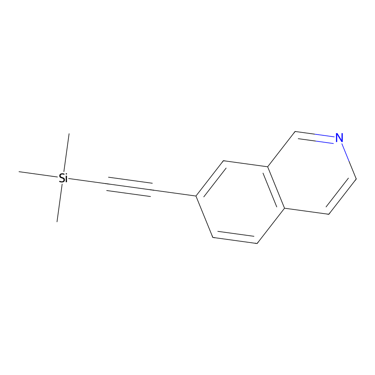 7-((Trimethylsilyl)ethynyl)isoquinoline molecular structure, CAS 1197193-97-7