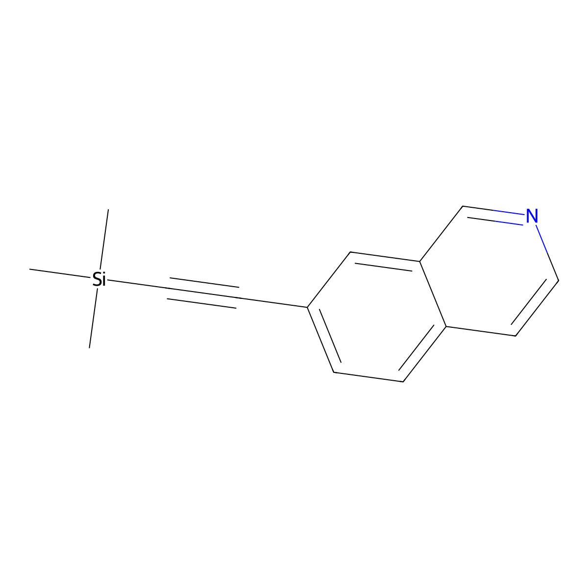 7-((Trimethylsilyl)ethynyl)isoquinoline molecular structure, CAS 1197193-97-7