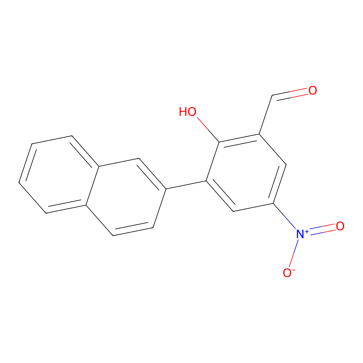 2-Hydroxy-3-(naphthalen-2-yl)-5-nitrobenzaldehyde molecular structure, CAS 1197212-87-5