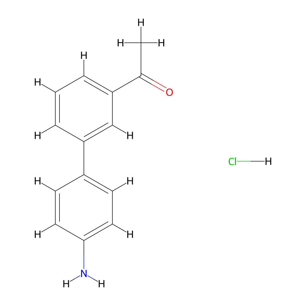 1-(4'-Aminobiphenyl-3-yl)ethanone hydrochloride molecular structure, CAS 1197226-03-1