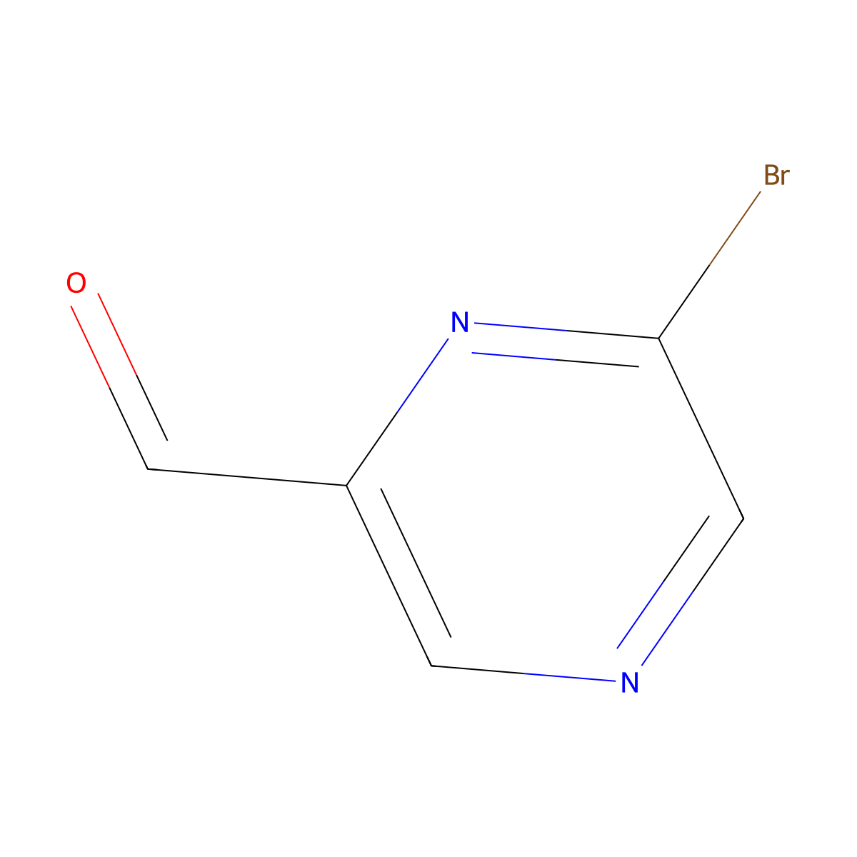 6-Bromopyrazine-2-carbaldehyde molecular structure, CAS 1197227-82-9
