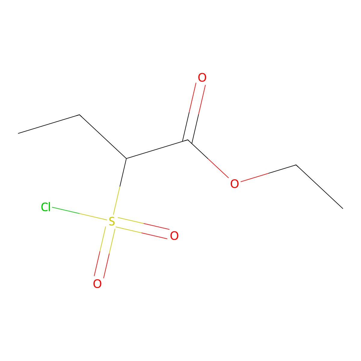 Ethyl 2-sulfobutanoate molecular structure, CAS 1197230-06-0