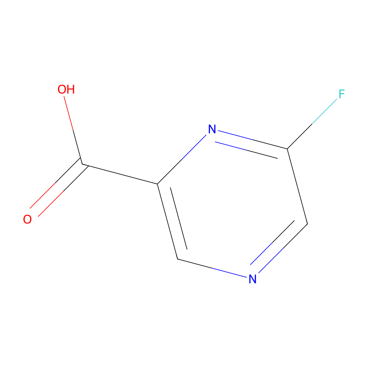 6-Fluoropyrazine-2-carboxylic acid molecular structure, CAS 1197231-27-8