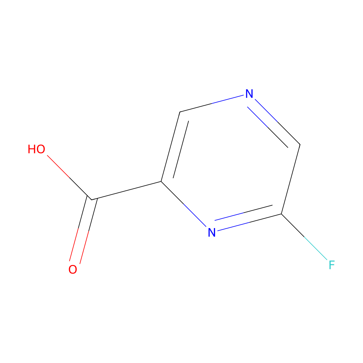 6-Fluoropyrazine-2-carboxylic acid molecular structure, CAS 1197231-27-8