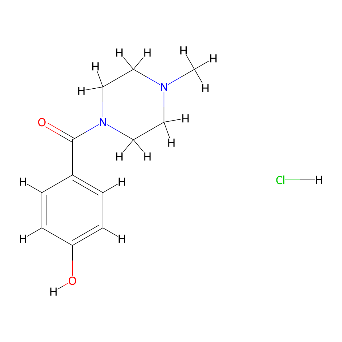 4-(4-Methylpiperazine-1-carbonyl)phenol hydrochloride molecular structure, CAS 1197232-18-0