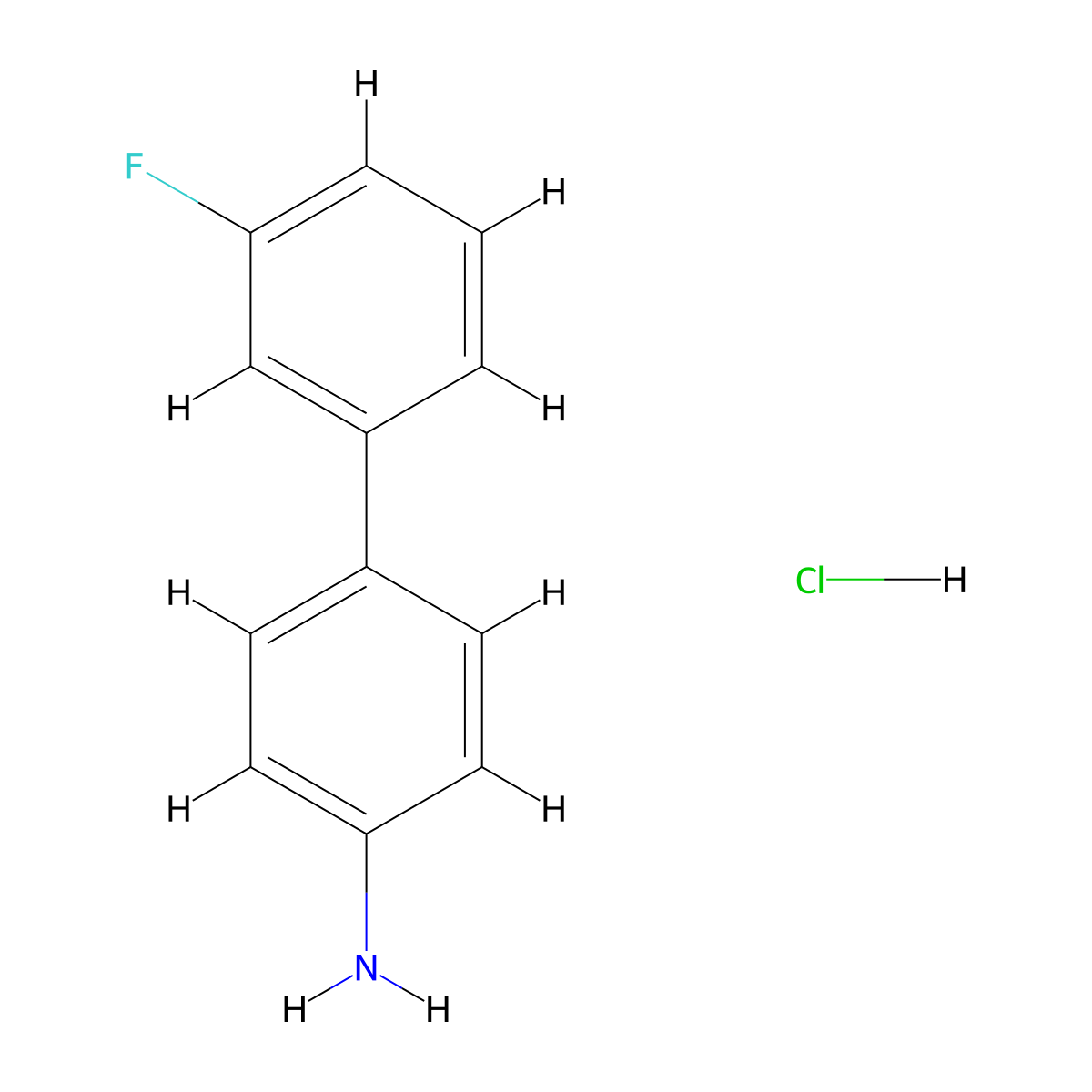 3'-Fluorobiphenyl-4-ylamine hydrochloride molecular structure, CAS 1197232-50-0