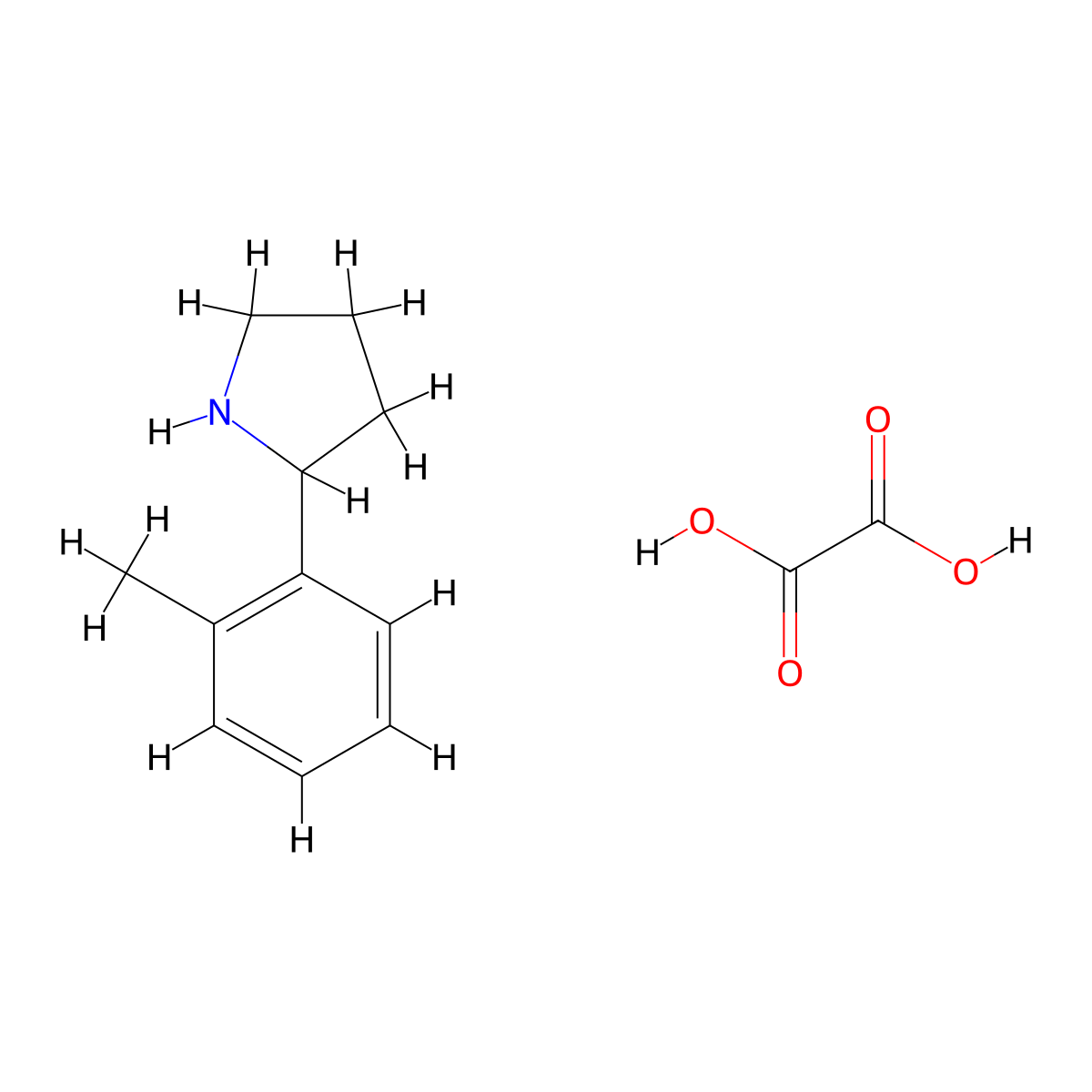 2-o-Tolyl-pyrrolidine oxalic acid salt molecular structure, CAS 1197232-59-9