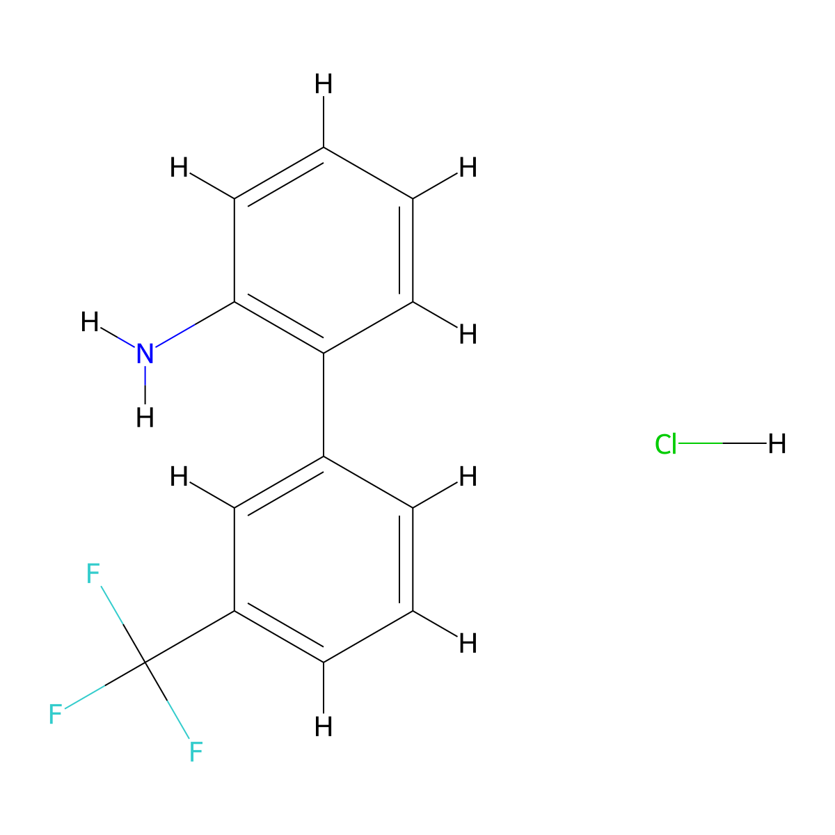 3'-(Trifluoromethyl)-[1,1'-biphenyl]-2-amine hydrochloride molecular structure, CAS 1197232-65-7