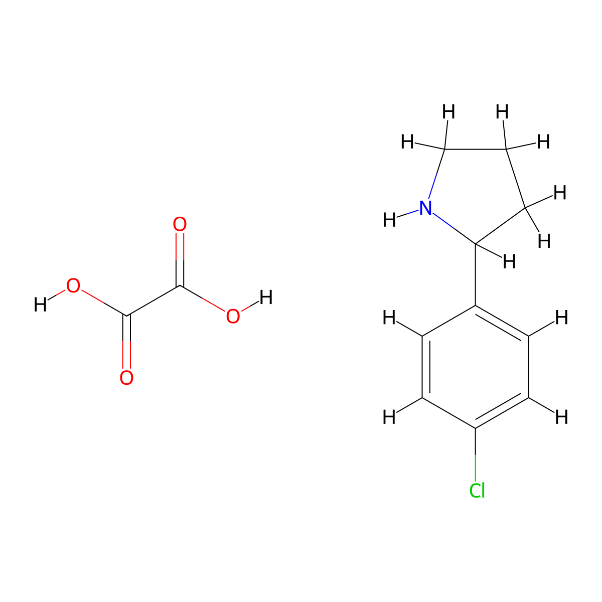 2-(4-Chloro-phenyl)-pyrrolidine oxalic acid salt molecular structure, CAS 1197232-68-0