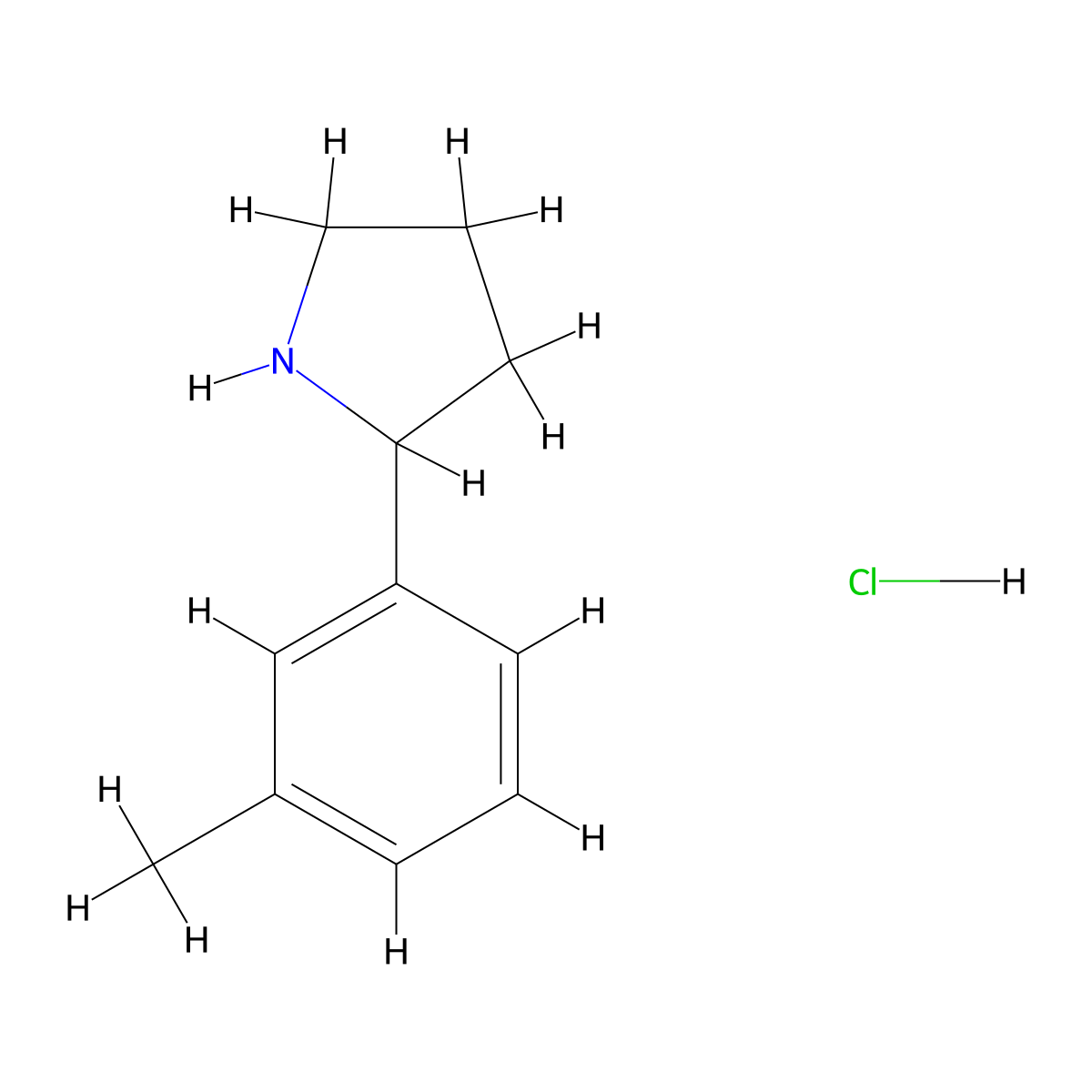 2-(m-Tolyl)pyrrolidine hydrochloride molecular structure, CAS 1197232-81-7