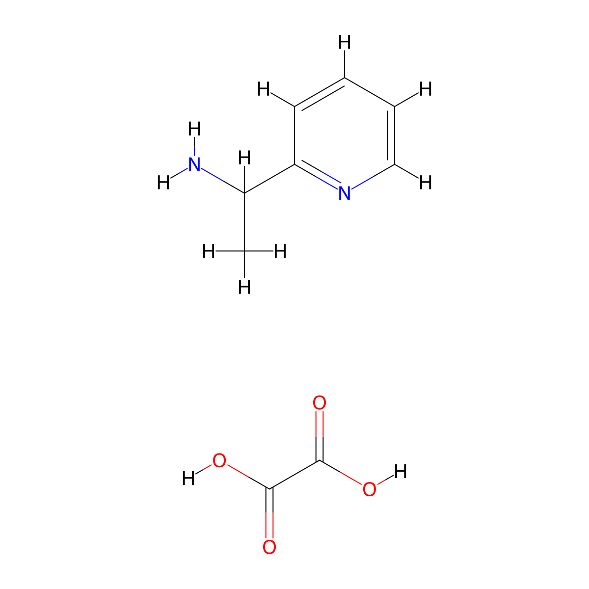 1-Pyridin-2-yl-ethylamine oxalate molecular structure, CAS 1197232-85-1