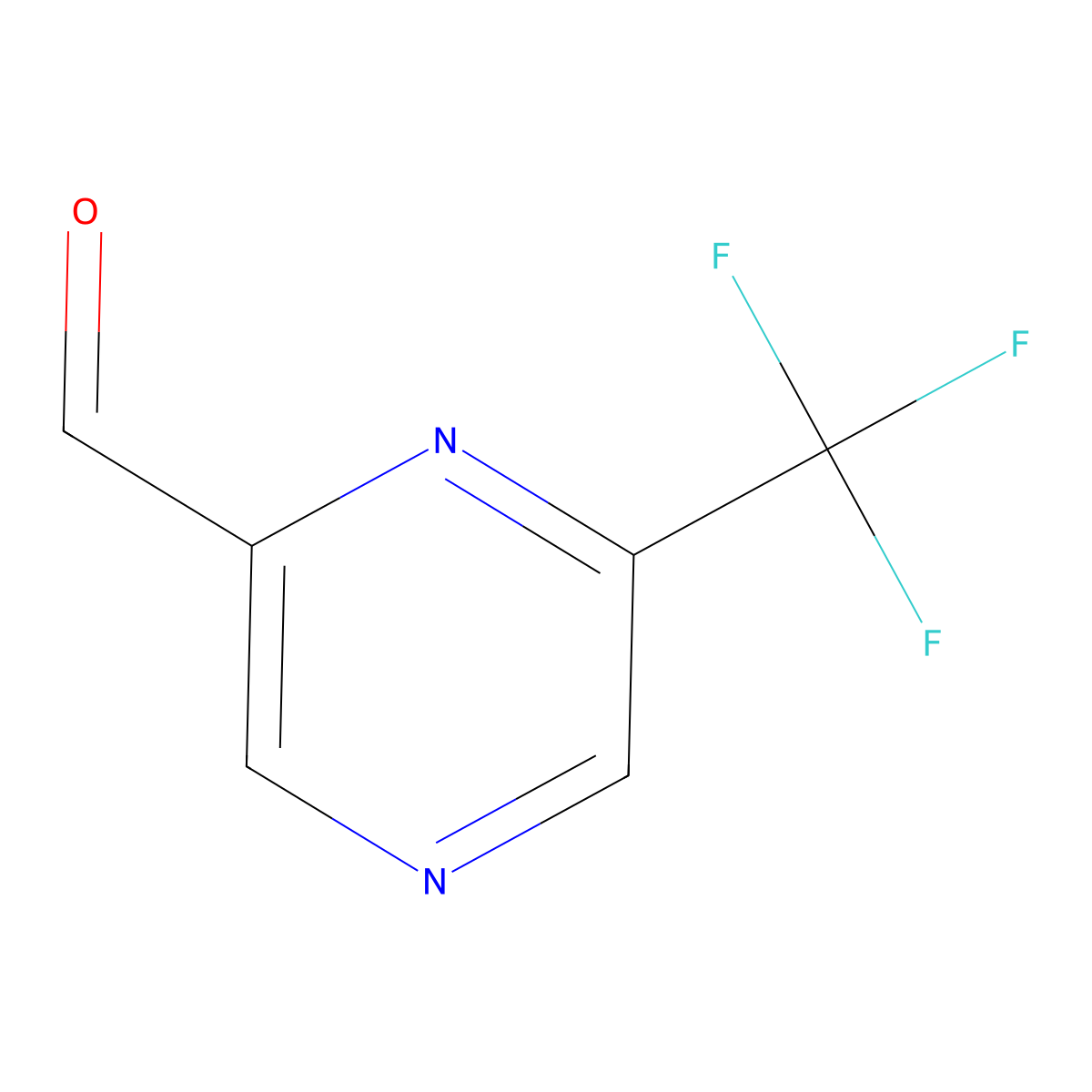 6-(Trifluoromethyl)pyrazine-2-carbaldehyde molecular structure, CAS 1197233-06-9