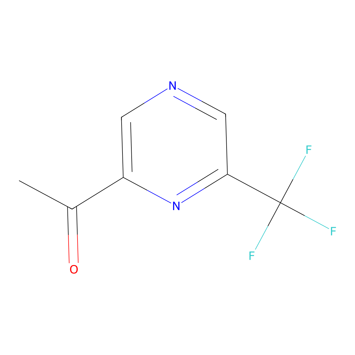 1-[6-(Trifluoromethyl)pyrazin-2-yl]ethan-1-one molecular structure, CAS 1197233-19-4