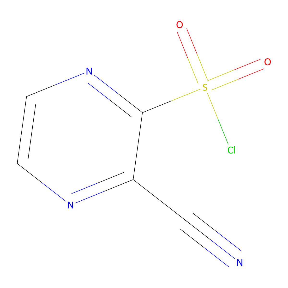 3-Cyanopyrazine-2-sulfonyl chloride molecular structure, CAS 1197233-75-2