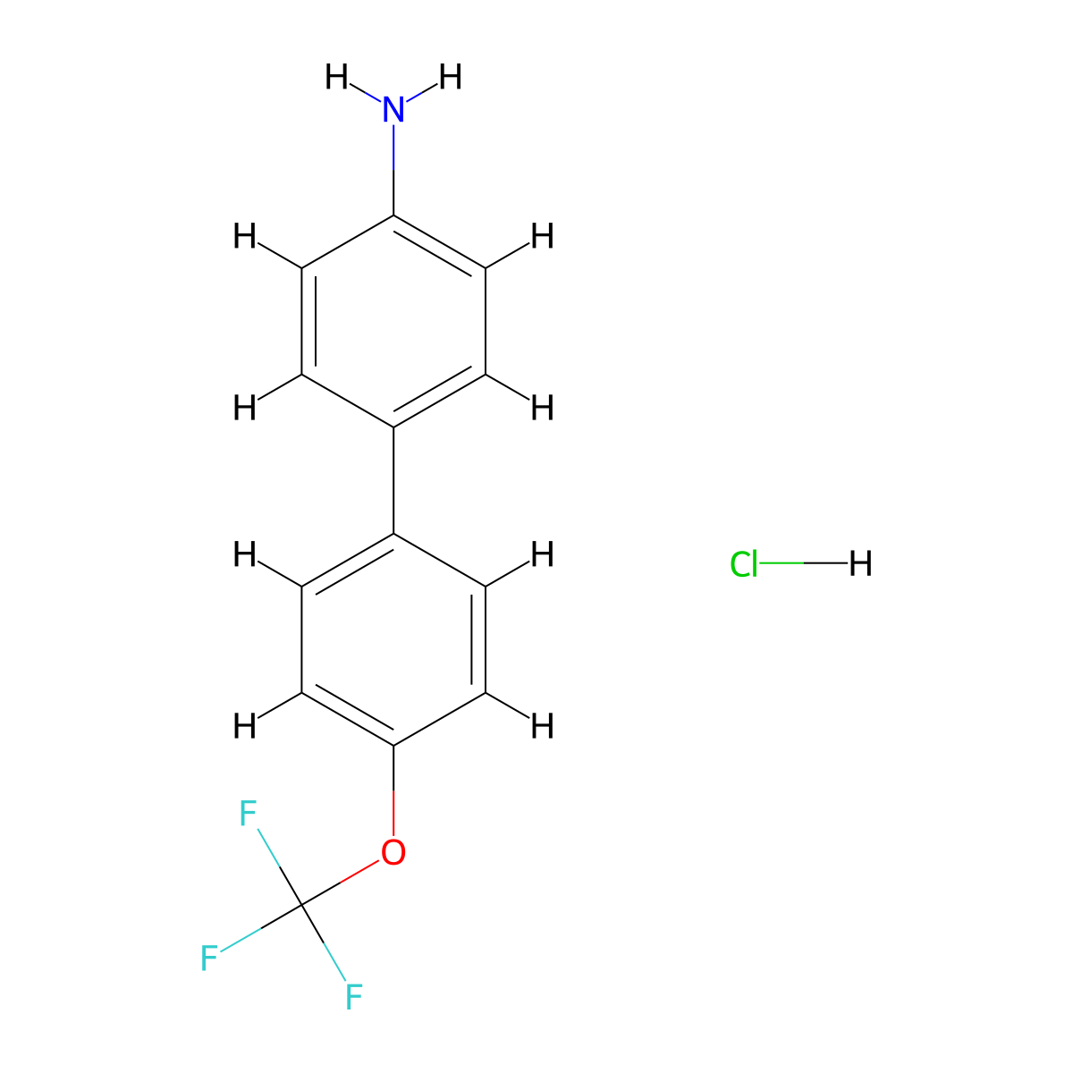 4'-Trifluoromethoxy-biphenyl-4-ylamine hydrochloride molecular structure, CAS 1197234-79-9