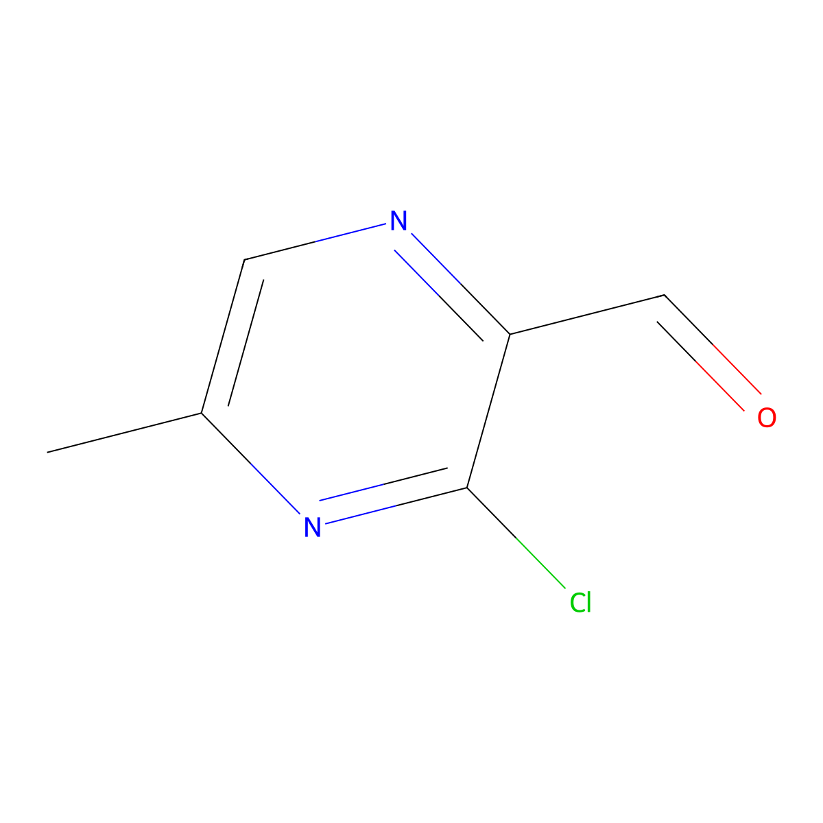 3-Chloro-5-methylpyrazine-2-carbaldehyde molecular structure, CAS 1197235-63-4