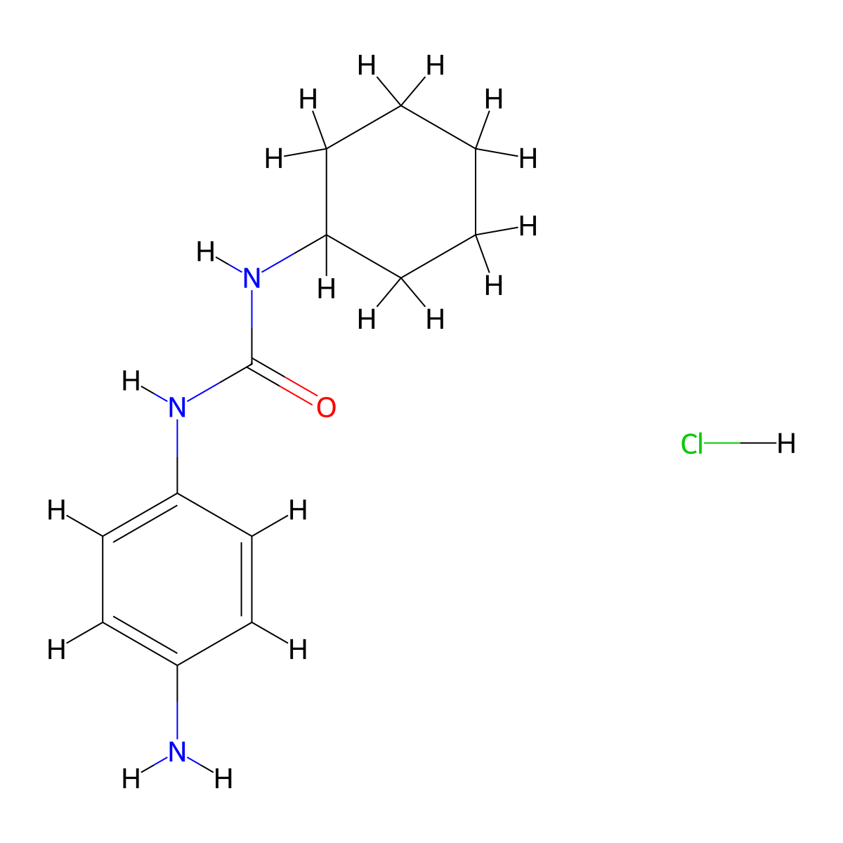 1-(4-Aminophenyl)-3-cyclohexylurea hydrochloride molecular structure, CAS 1197235-90-7