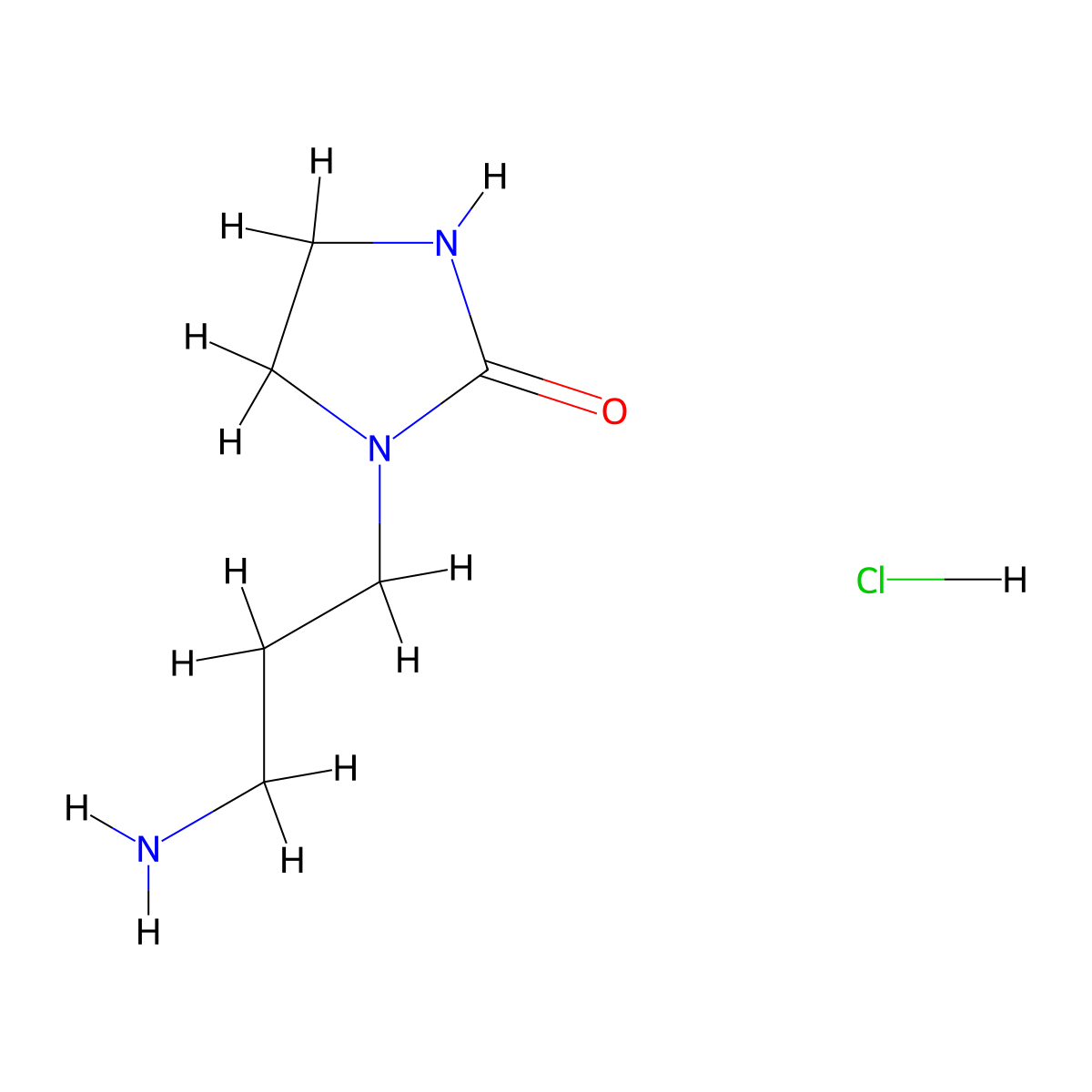 1-(3-Aminopropyl)imidazolidin-2-one hydrochloride molecular structure, CAS 1197236-65-9