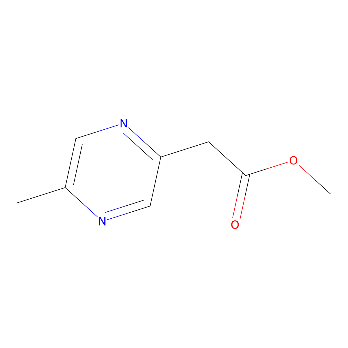 Methyl 2-(5-methylpyrazin-2-yl)acetate molecular structure, CAS 1197237-11-8