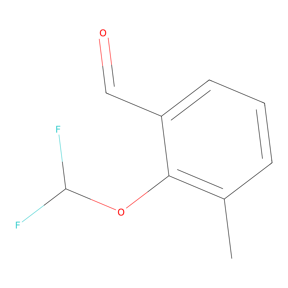 2-(Difluoromethoxy)-3-methylbenzaldehyde molecular structure, CAS 1197237-23-2