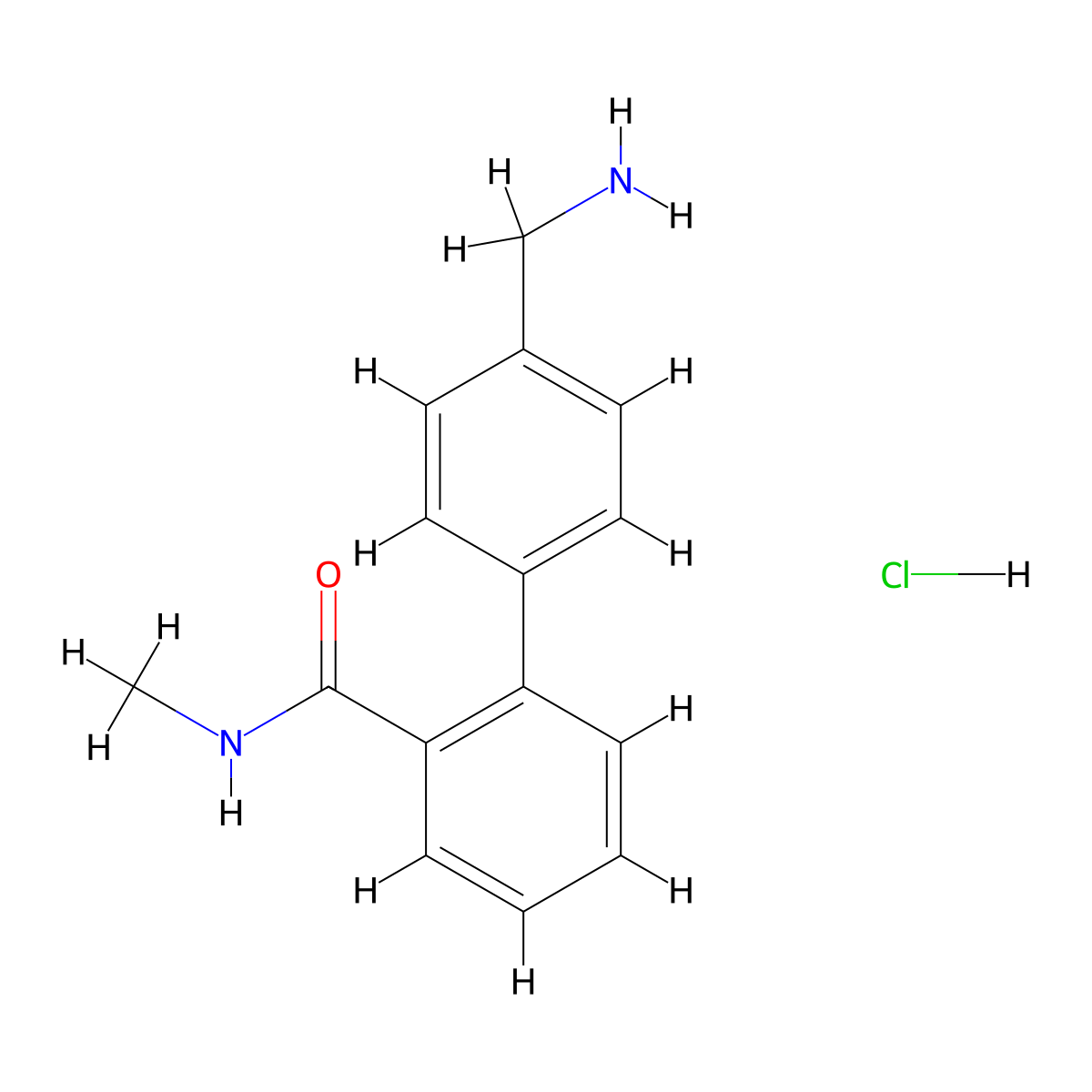 2-[4-(aminomethyl)phenyl]-N-methylbenzamidehydrochloride molecular structure, CAS 1197237-28-7