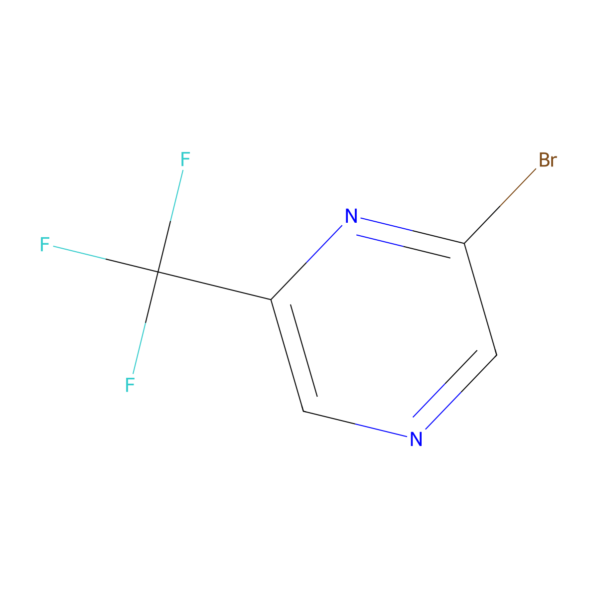 2-Bromo-6-(trifluoromethyl)pyrazine molecular structure, CAS 1197237-95-8