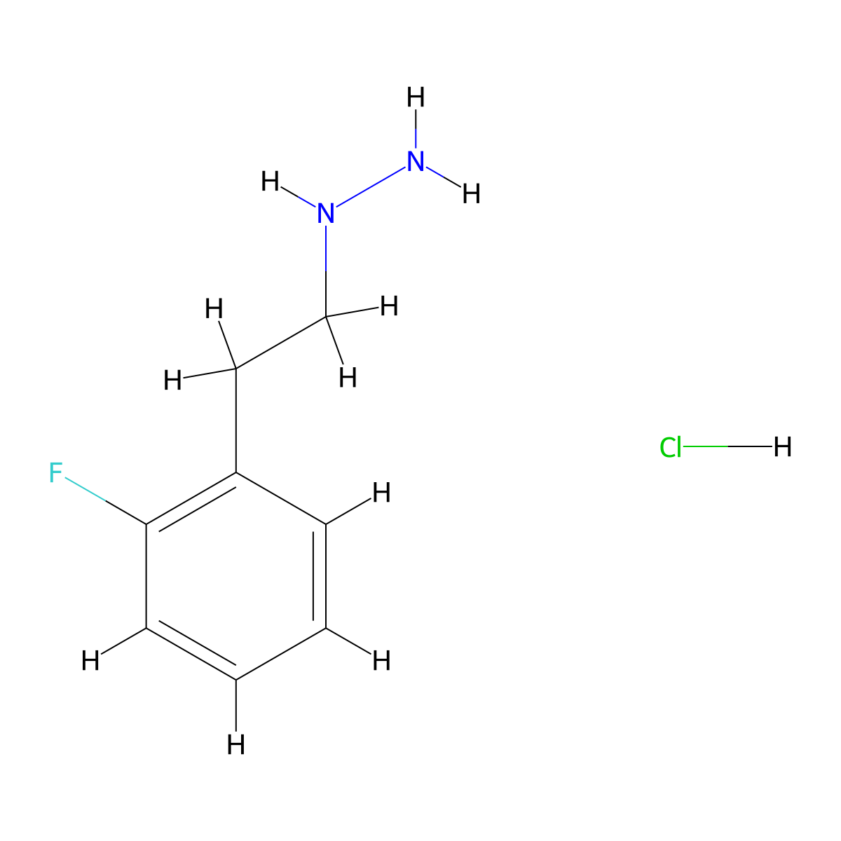 [2-(2-Fluorophenyl)ethyl]hydrazine hydrochloride molecular structure, CAS 1197238-19-9