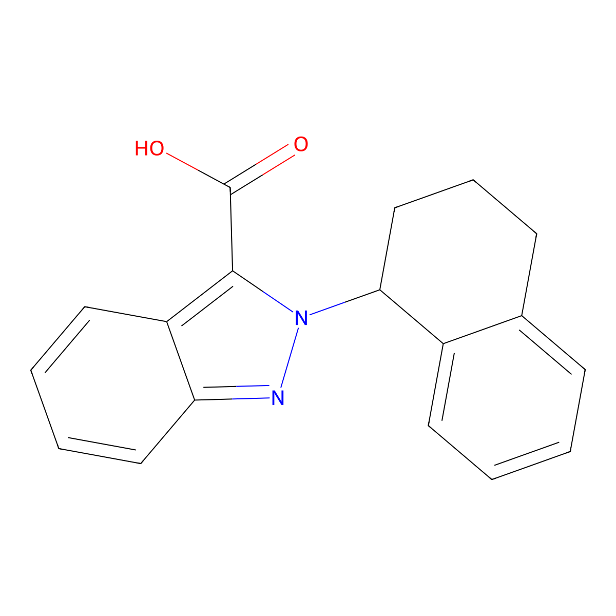 2-(1,2,3,4-Tetrahydronaphthalen-1-yl)-2H-indazole-3-carboxylic acid molecular structure, CAS 1197238-45-1