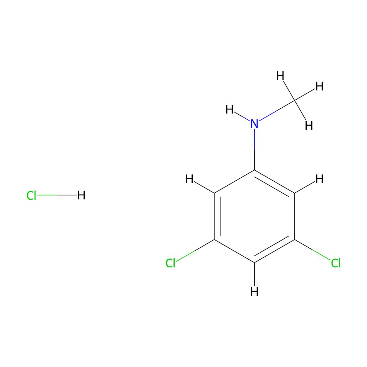 3,5-Dichloro-N-methylaniline hydrochloride molecular structure, CAS 1197239-04-5