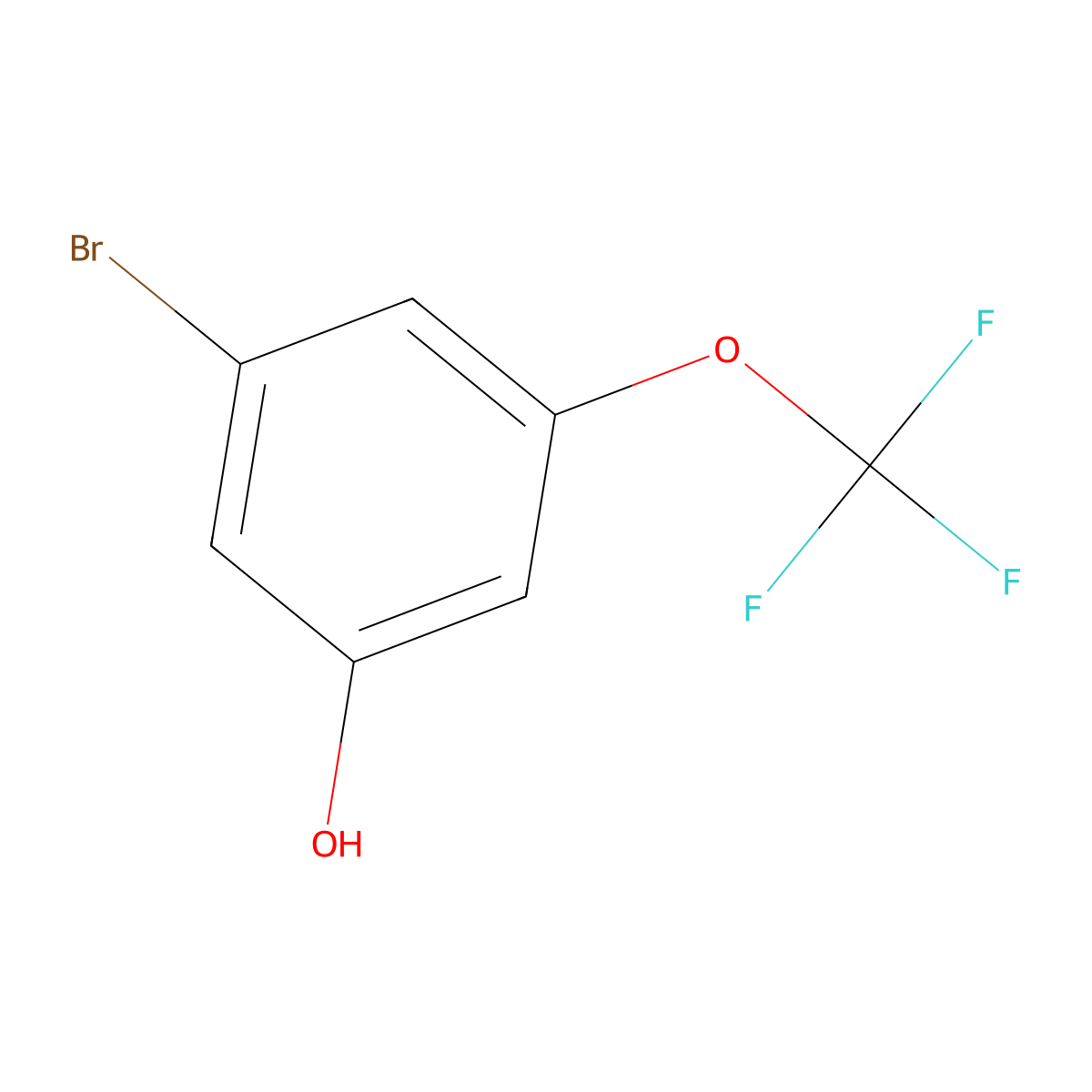 3-Bromo-5-(trifluoromethoxy)phenol molecular structure, CAS 1197239-47-6