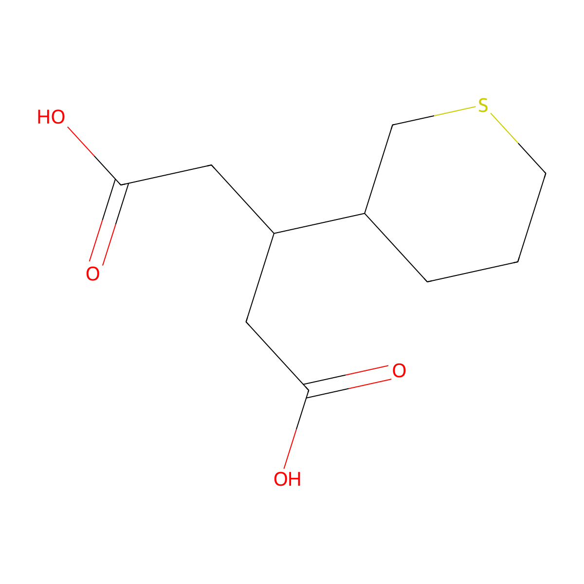 3-(Thian-3-yl)pentanedioic acid molecular structure, CAS 119725-84-7