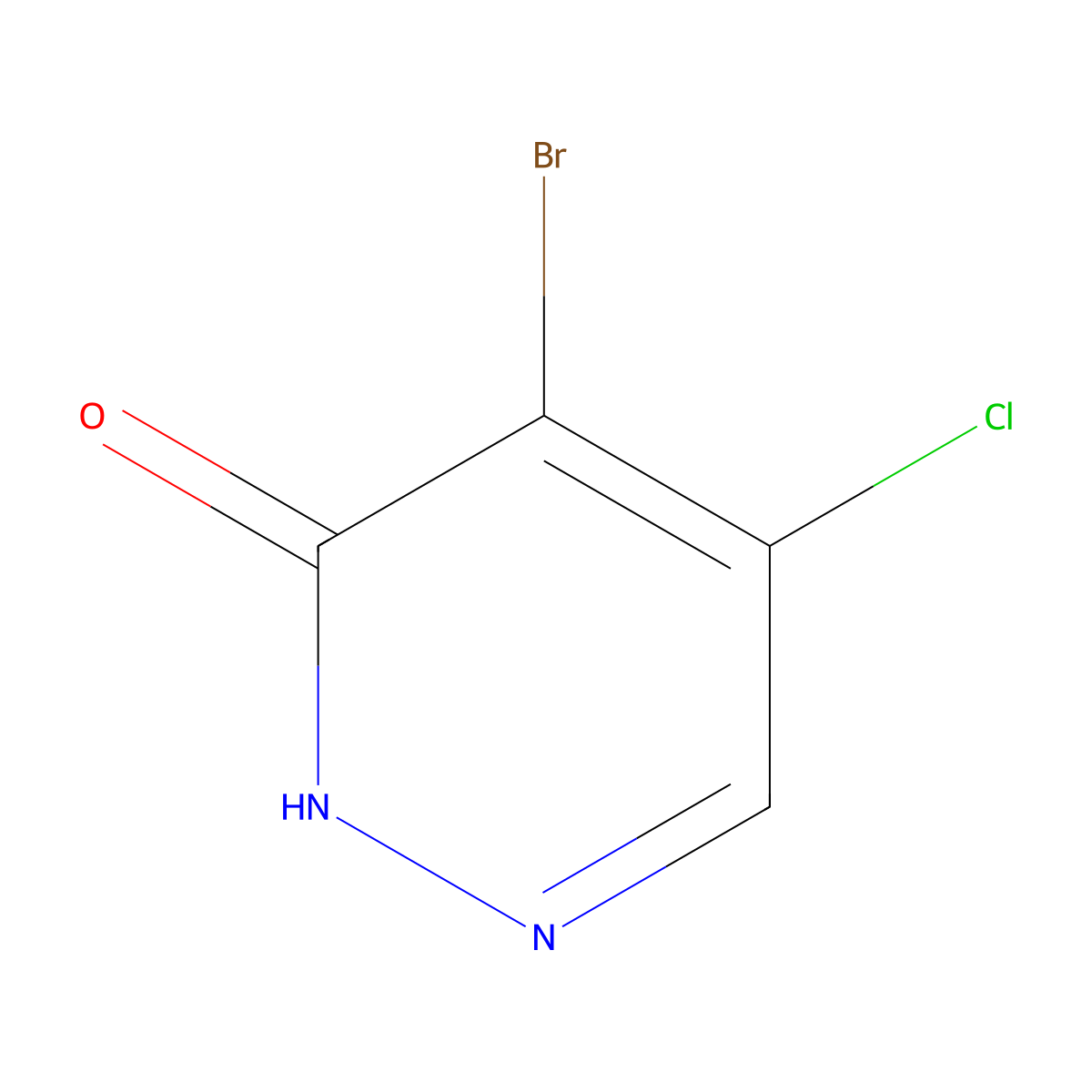 4-Bromo-5-chloro-3(2H)-pyridazinone molecular structure, CAS 119729-96-3