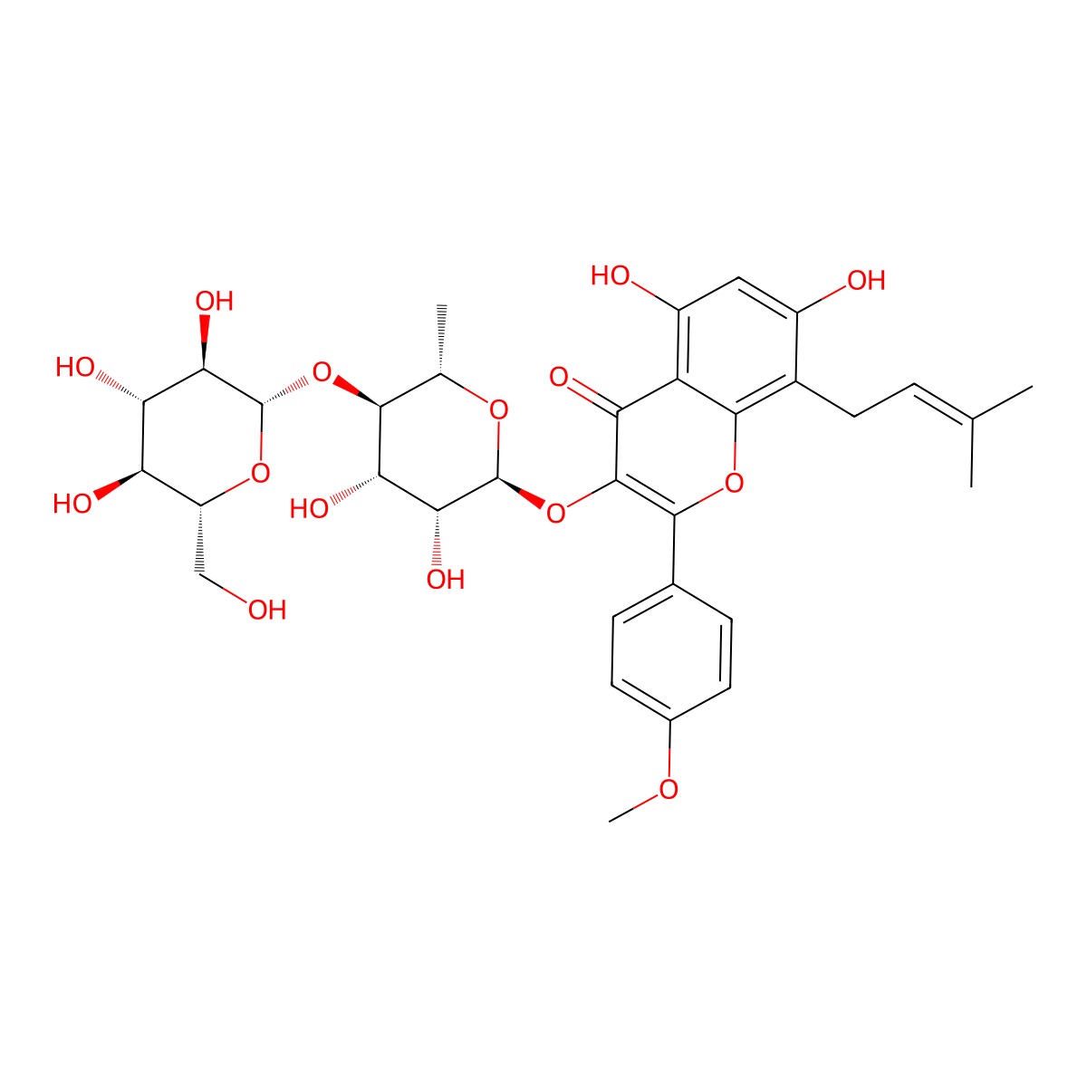 Baohuoside VII molecular structure, CAS 119730-89-1
