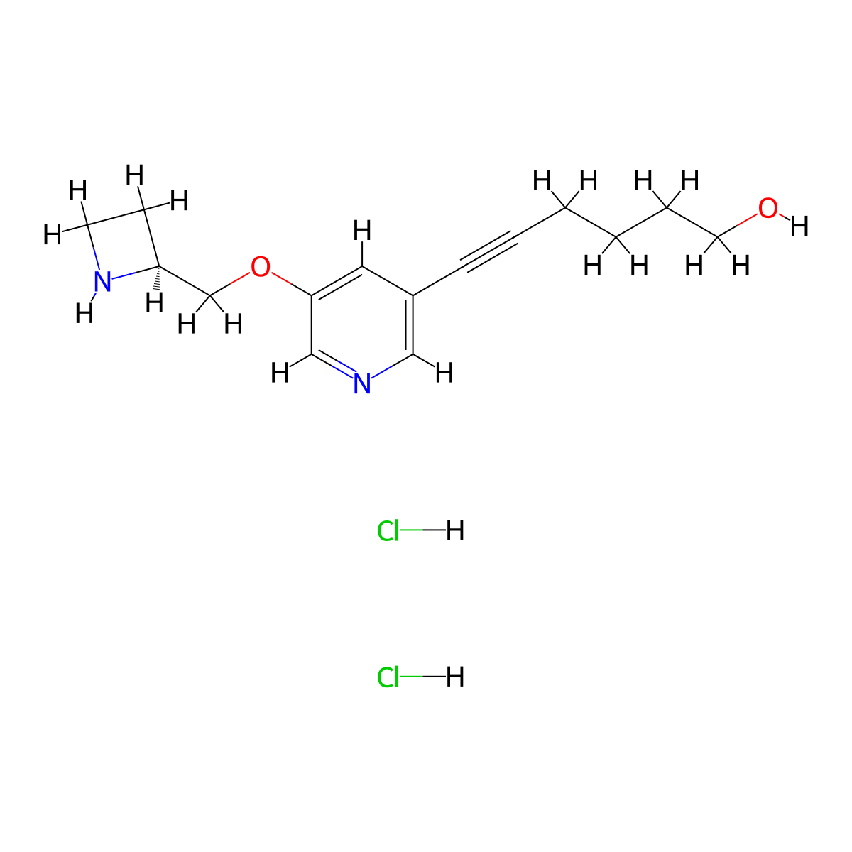 Sazetidine A dihydrochloride molecular structure, CAS 1197329-42-2