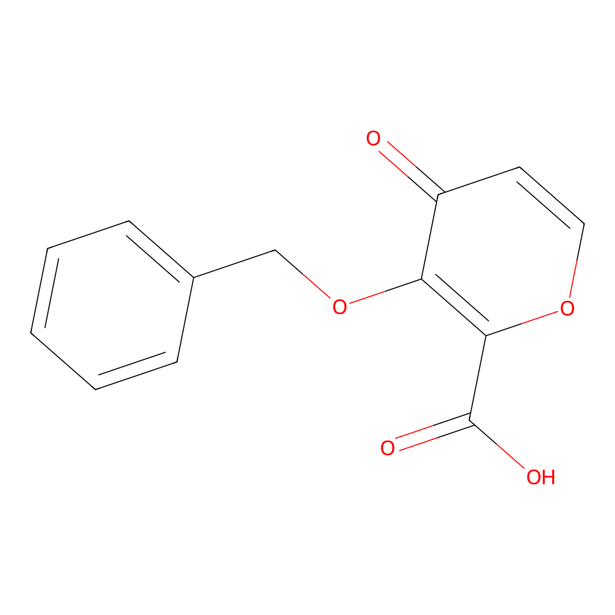 3-(Benzyloxy)-4-oxo-4h-pyran-2-carboxylic acid molecular structure, CAS 119736-16-2