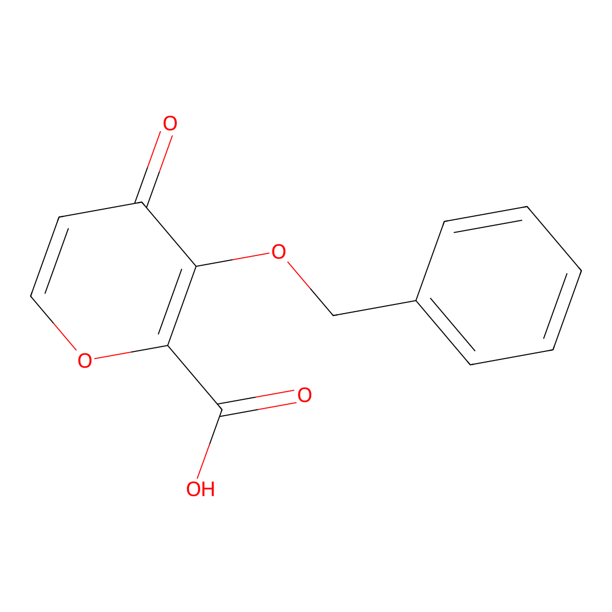 3-(Benzyloxy)-4-oxo-4h-pyran-2-carboxylic acid molecular structure, CAS 119736-16-2