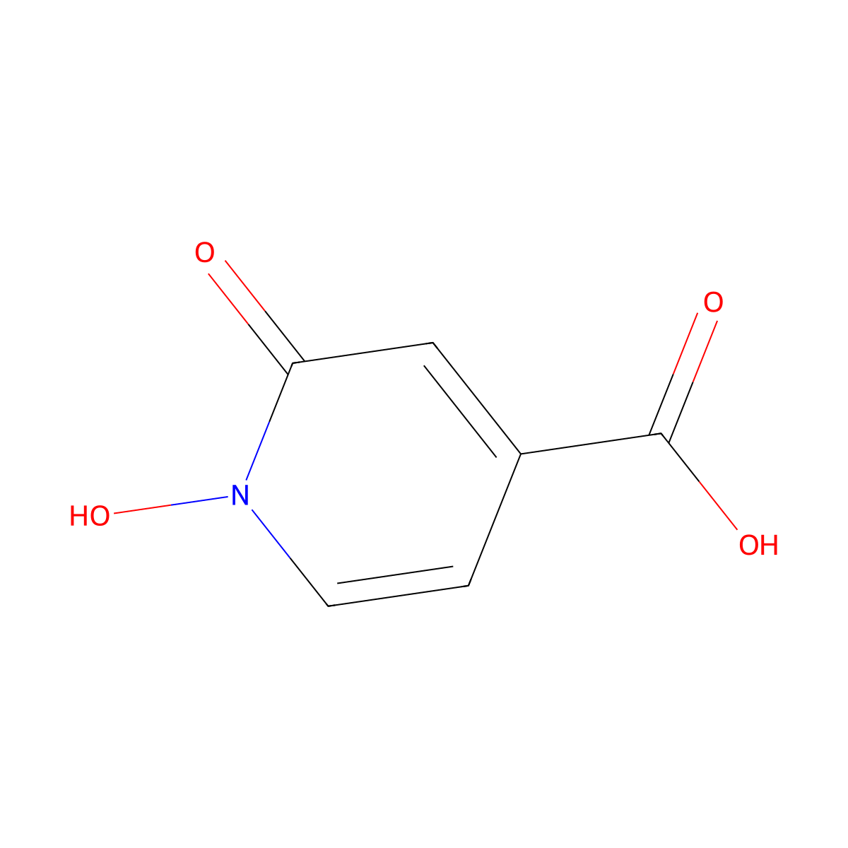 1-Hydroxy-2-oxo-1,2-dihydropyridine-4-carboxylic acid molecular structure, CAS 119736-22-0