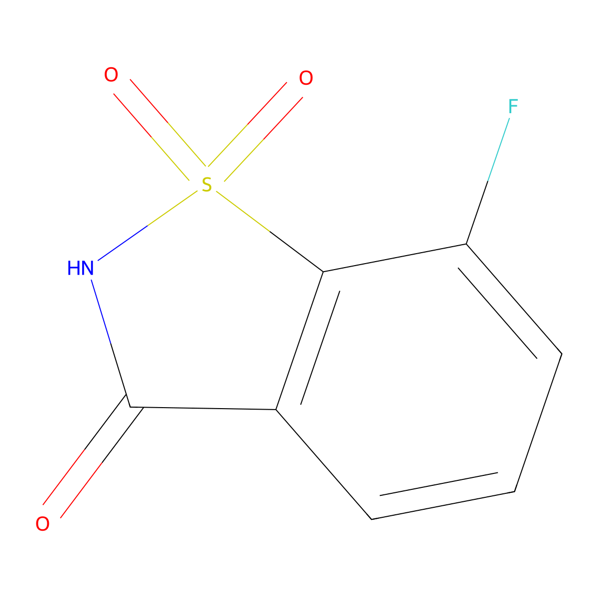 7-Fluoro-2,3-dihydro-1lambda6,2-benzothiazole-1,1,3-trione molecular structure, CAS 1197362-78-9