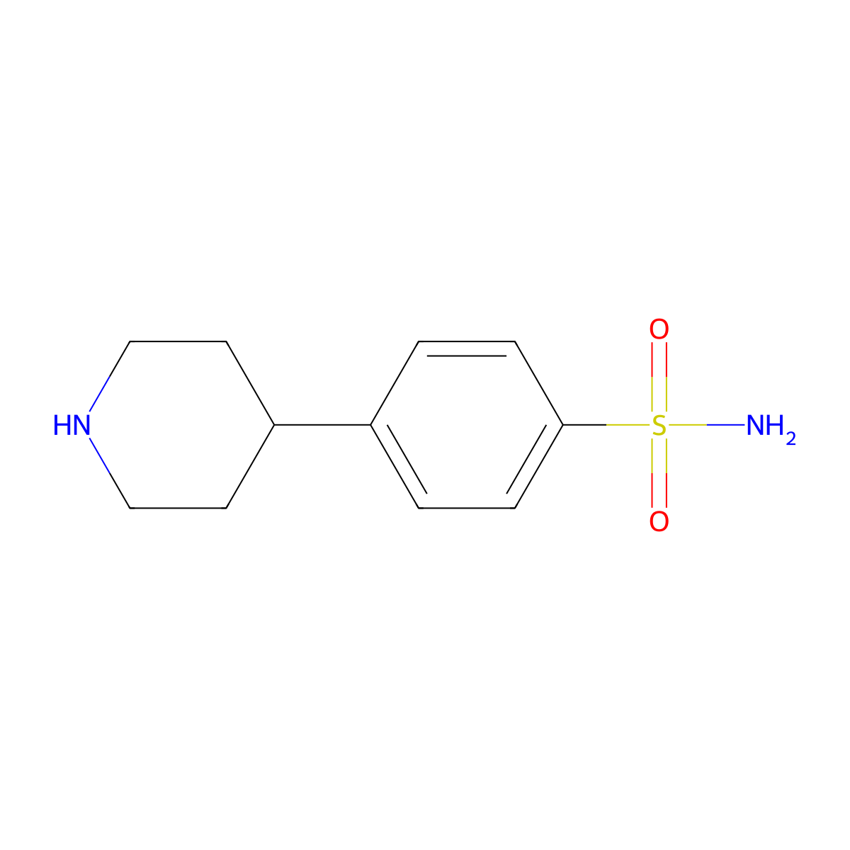 4-Piperidin-4-YL-benzenesulfonamide molecular structure, CAS 119737-31-4