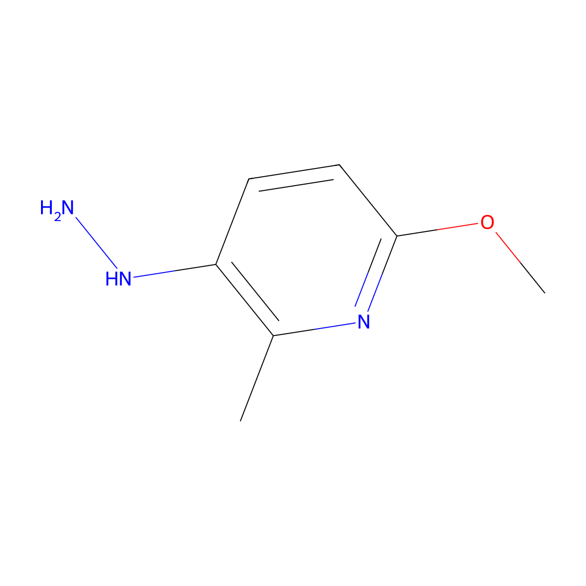 3-Hydrazinyl-6-methoxy-2-methylpyridine molecular structure, CAS 1197371-84-8