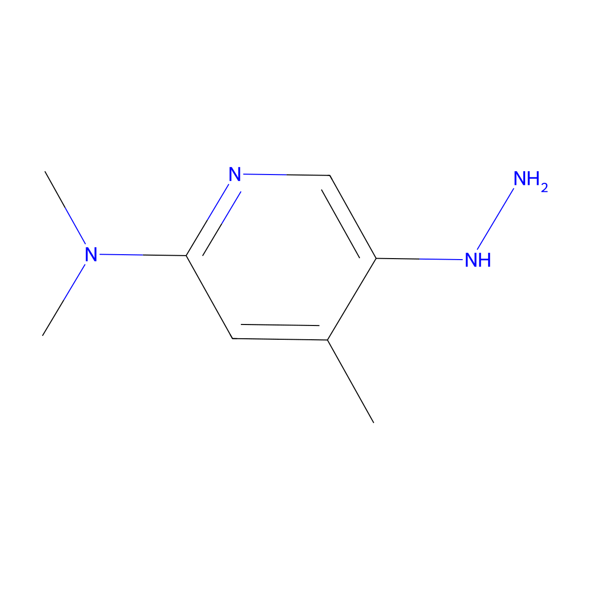 5-hydrazinyl-N,N,4-trimethylpyridin-2-amine molecular structure, CAS 1197371-86-0