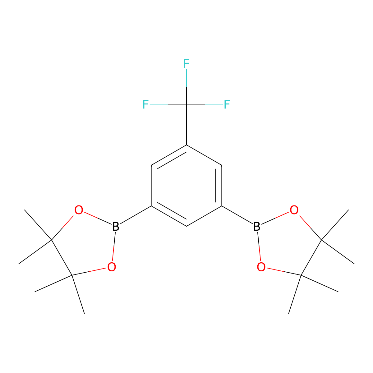 2,2'-(5-(Trifluoromethyl)-1,3-phenylene)bis(4,4,5,5-tetramethyl-1,3,2-dioxaborolane) molecular structure, CAS 1197374-02-9