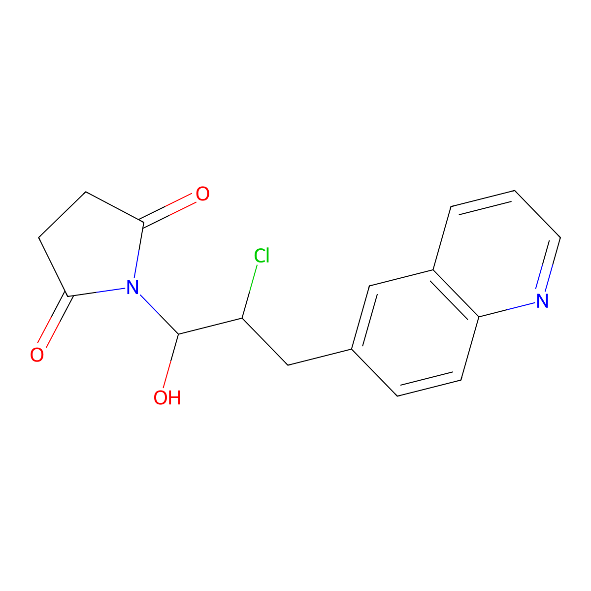 1-[2-Chloro-1-hydroxy-3-(6-quinolinyl)propyl]-2,5-pyrrolidinedione molecular structure, CAS 1197377-31-3