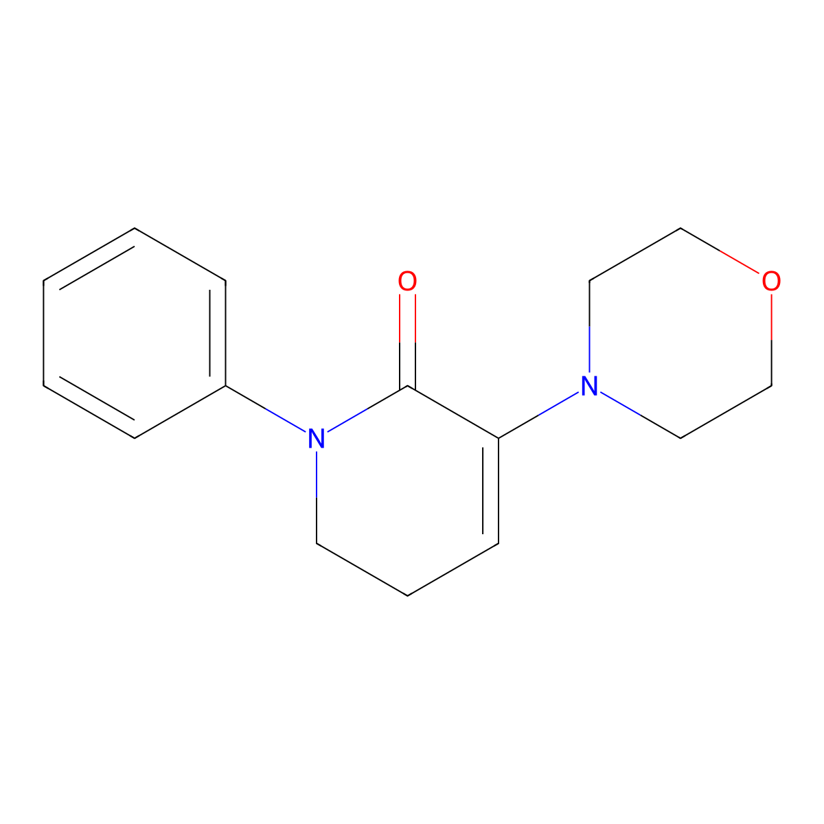 3-Morpholino-1-phenyl-5,6-dihydropyridin-2(1H)-one molecular structure, CAS 1197377-73-3