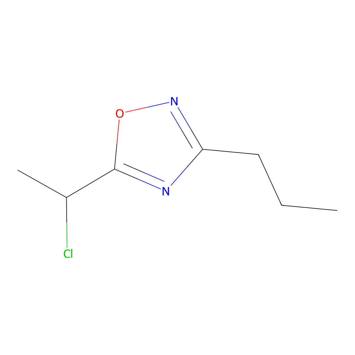 5-(1-Chloroethyl)-3-propyl-1,2,4-oxadiazole molecular structure, CAS 119738-08-8
