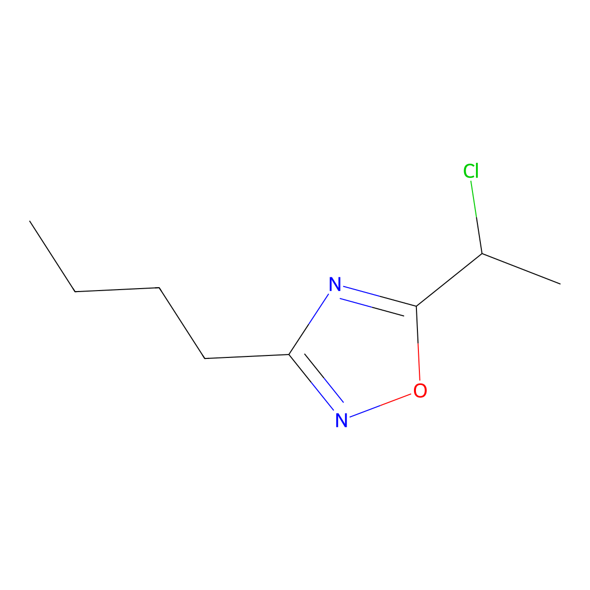 3-Butyl-5-(1-chloroethyl)-1,2,4-oxadiazole molecular structure, CAS 119738-10-2