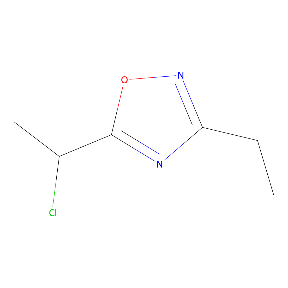 5-(1-Chloroethyl)-3-ethyl-1,2,4-oxadiazole molecular structure, CAS 119738-15-7