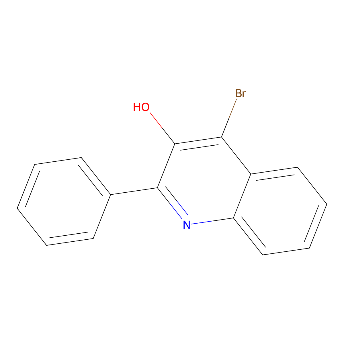 4-Bromo-2-phenylquinolin-3-ol molecular structure, CAS 1197391-19-7
