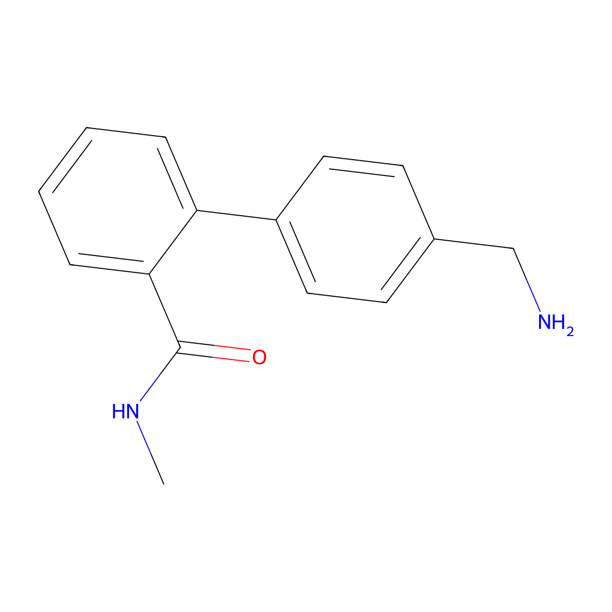 2-[4-(aminomethyl)phenyl]-N-methylbenzamide molecular structure, CAS 1197398-86-9
