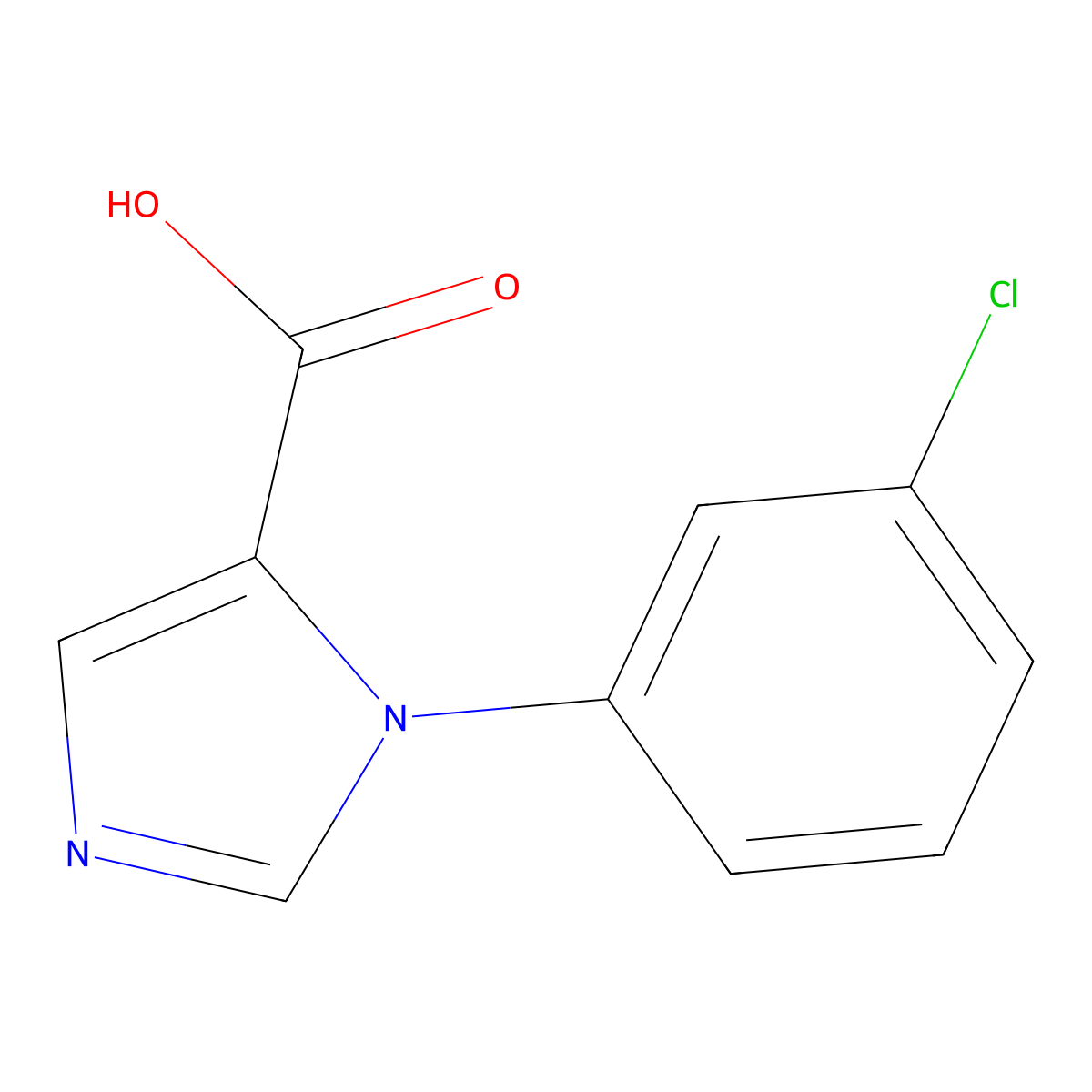 1-(3-Chlorophenyl)-1H-imidazole-5-carboxylic acid molecular structure, CAS 1197398-96-1